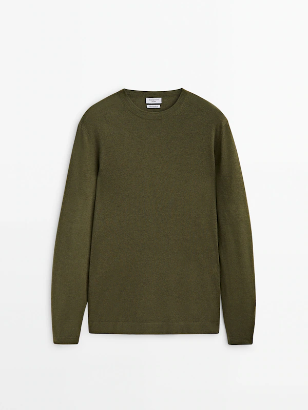 Extra fine 100% Cashmere wool sweater - Studio · Oil, Green · Sweaters ...
