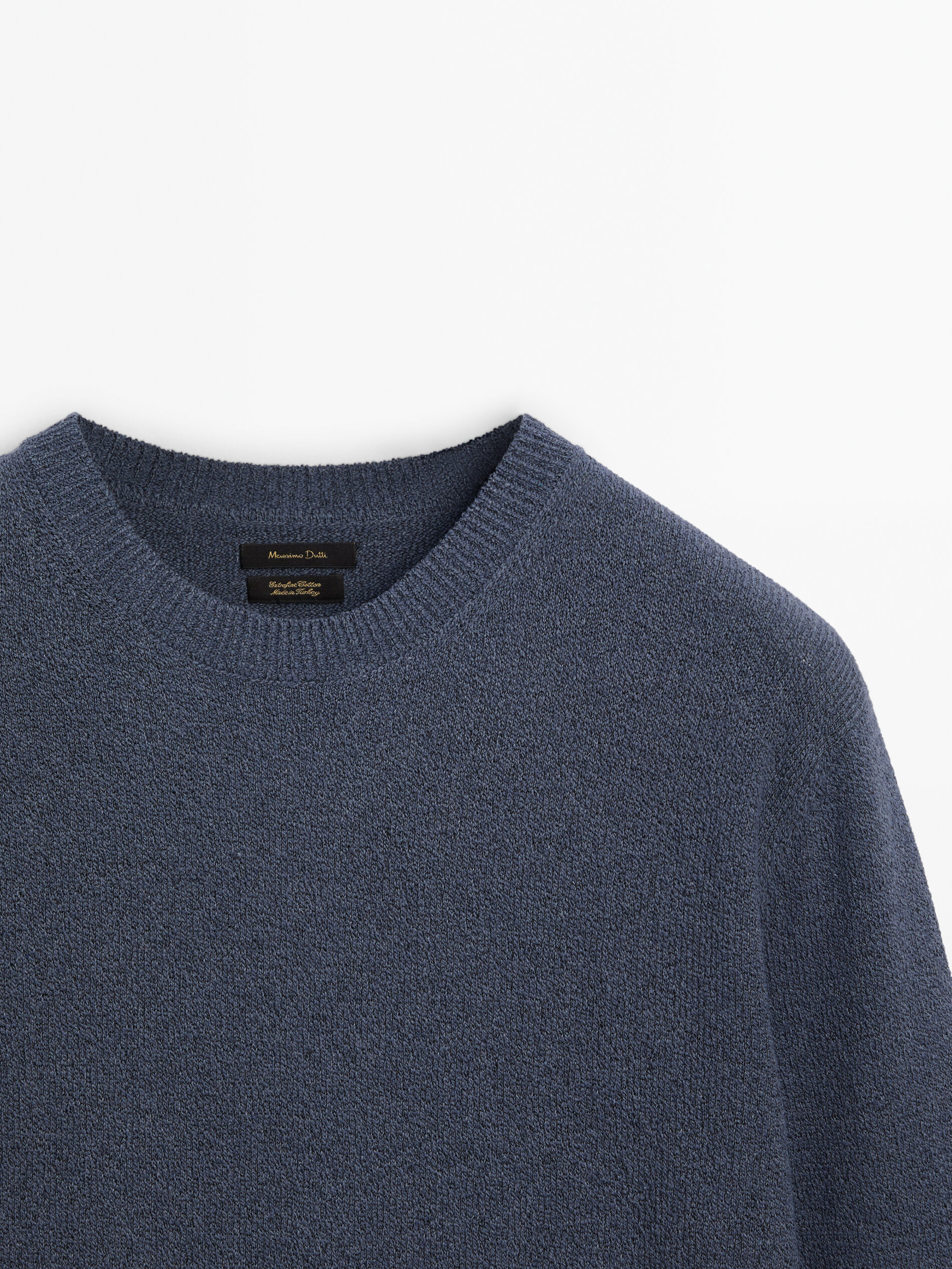 Crew neck knit sweater · Blue Marl · Sweaters And Cardigans