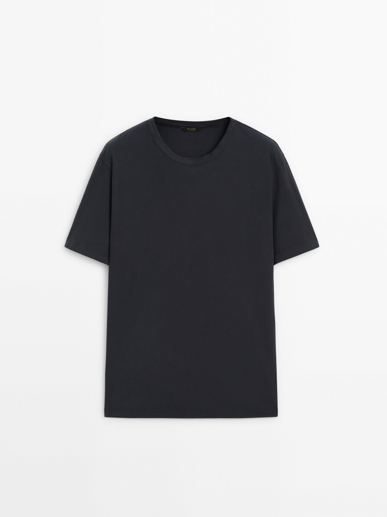 Shop Massimo Dutti Faded Short Sleeve T-shirt In Navy Blue