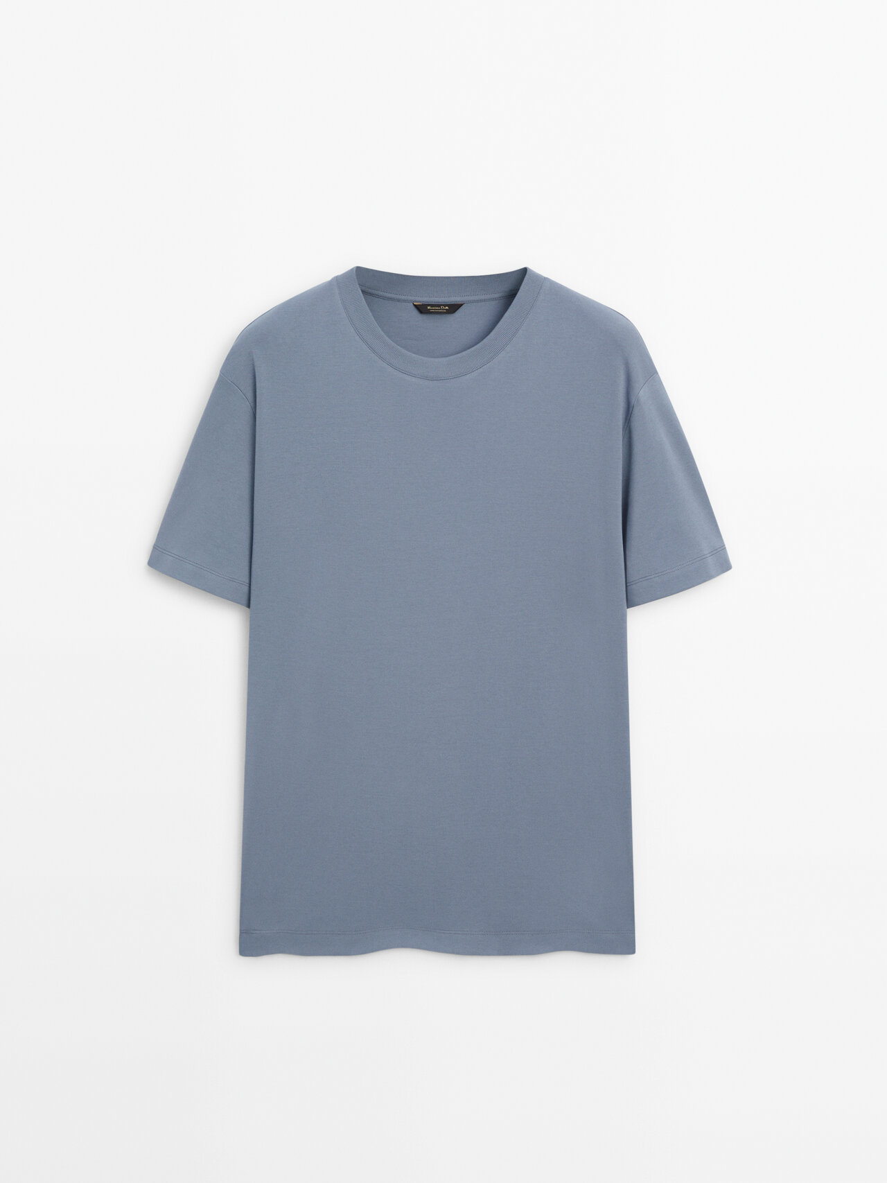 Massimo Dutti Shirt Aus Reiner Mittelschwerer Baumwolle Mit Weitem Bein In Blau