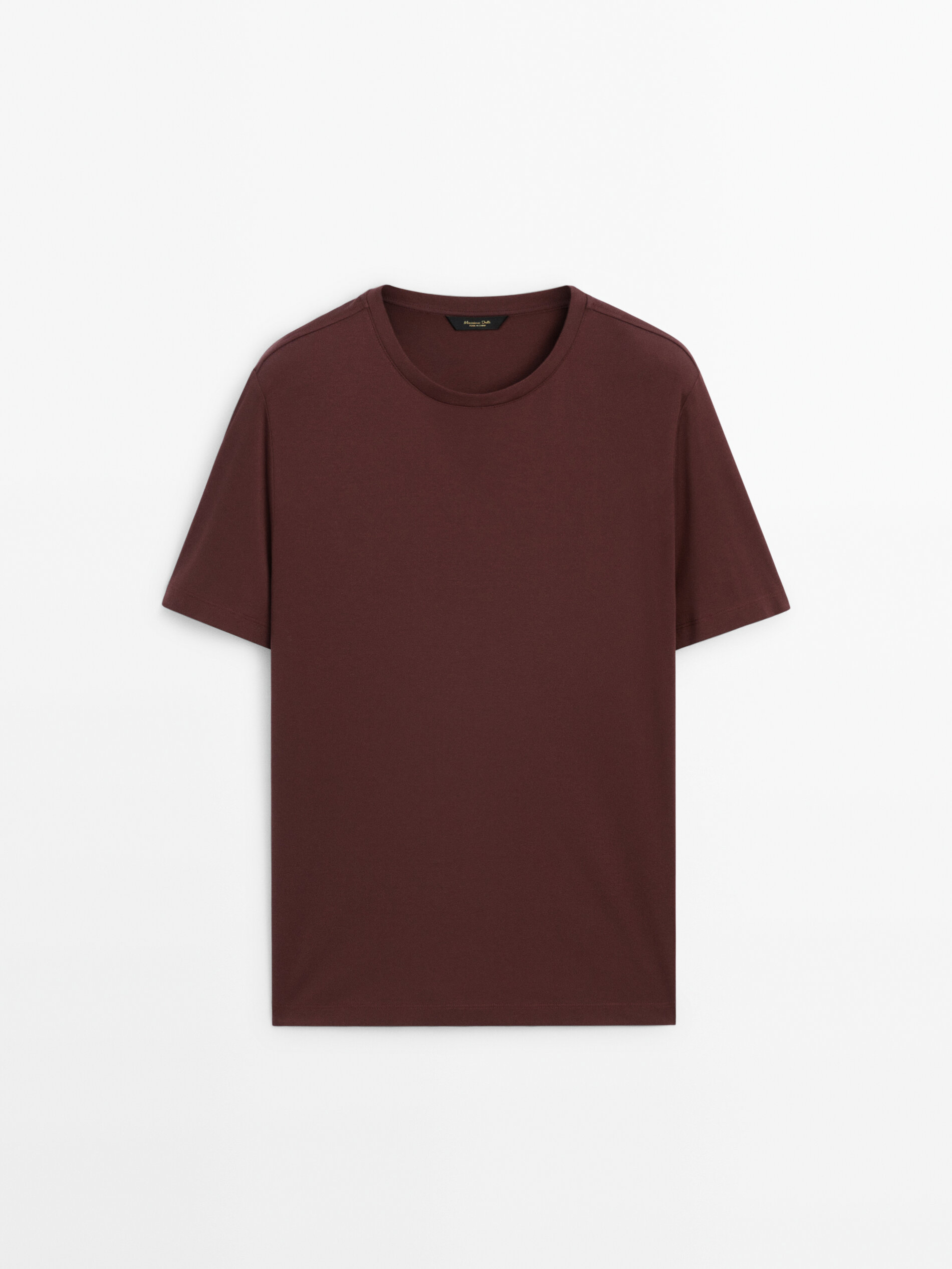 Short sleeve mercerised cotton T-shirt