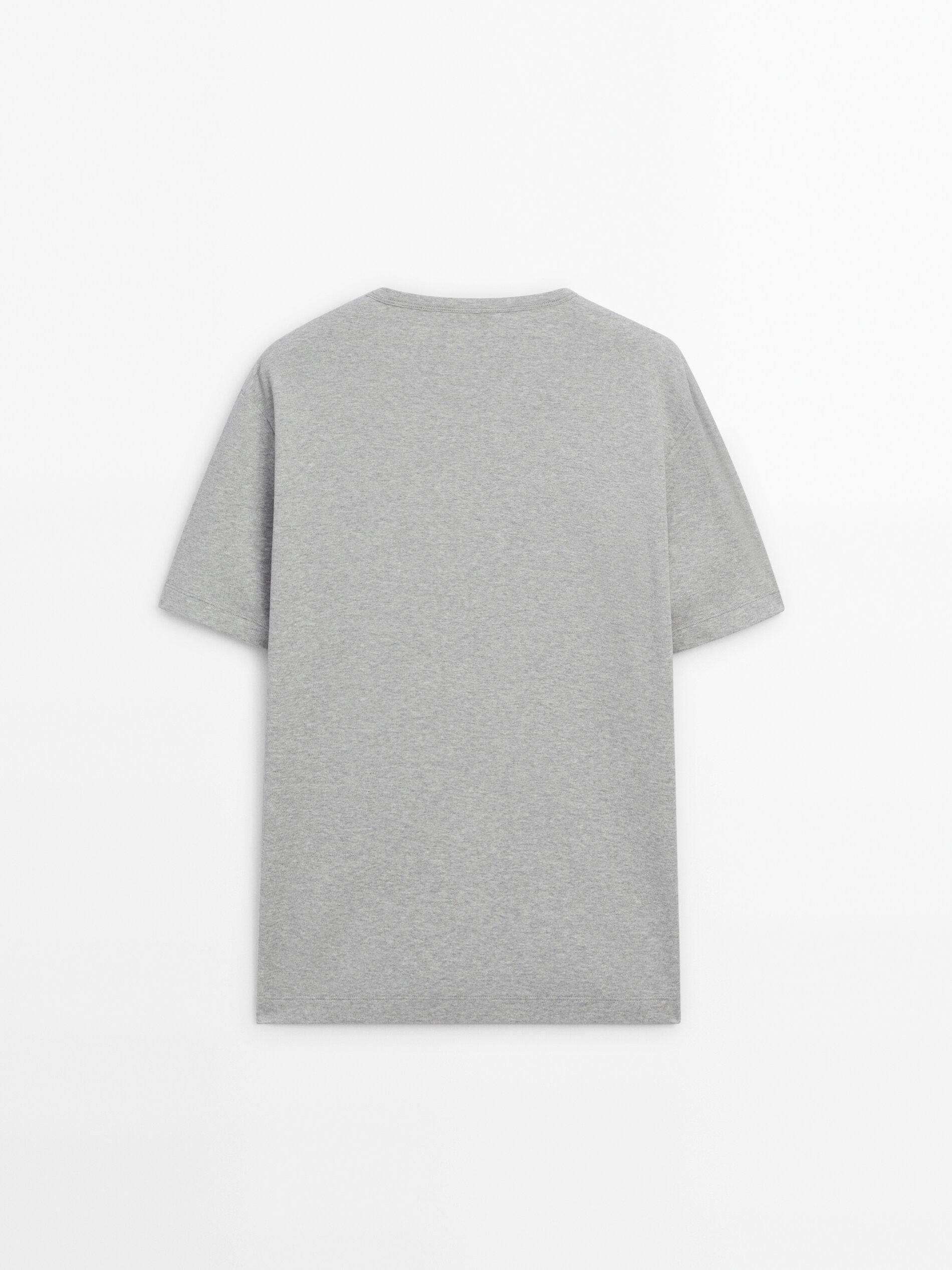 Short sleeve cotton t-shirt · Grey Marl · T-shirts And Polo Shirts