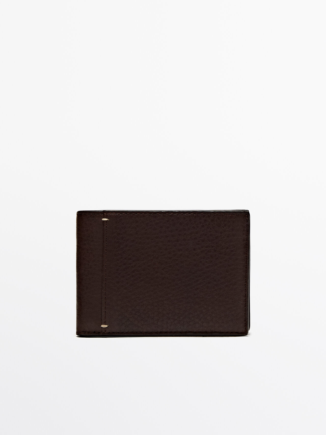 Shop Massimo Dutti Leather Wallet In Brown