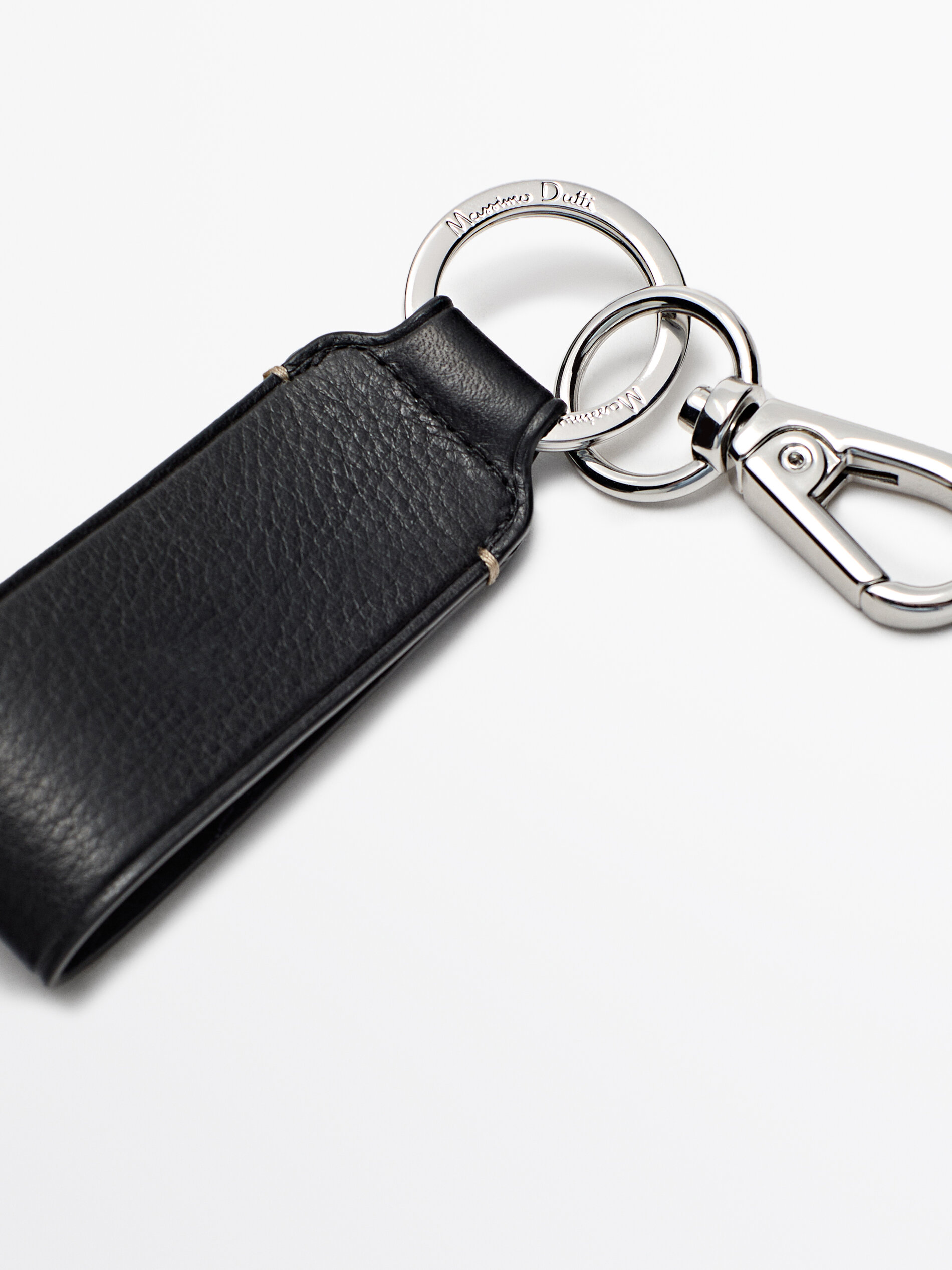 Leather key ring with lobster clasp