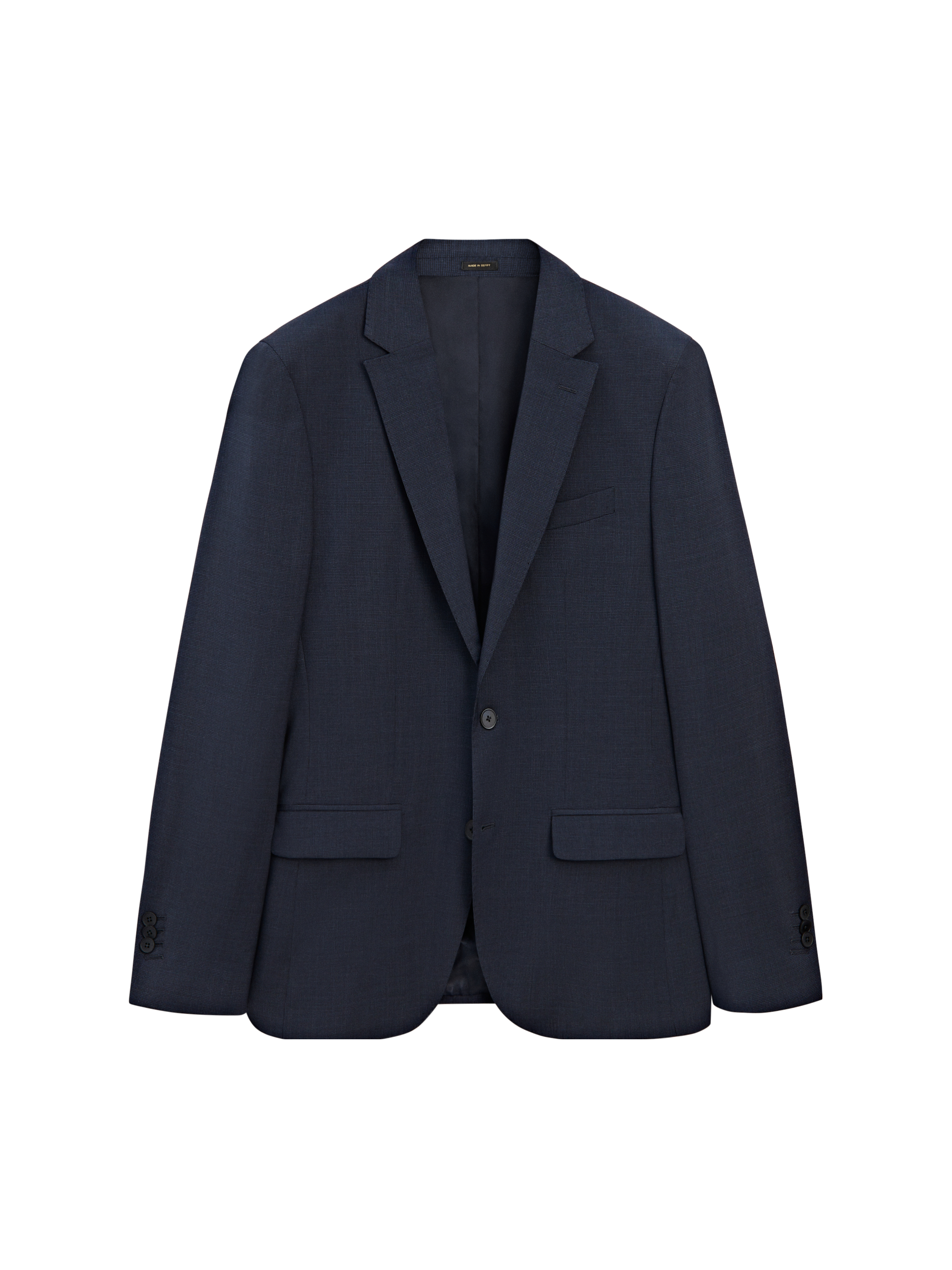 %100 saf yün kazayağı desenli klasik blazer_11