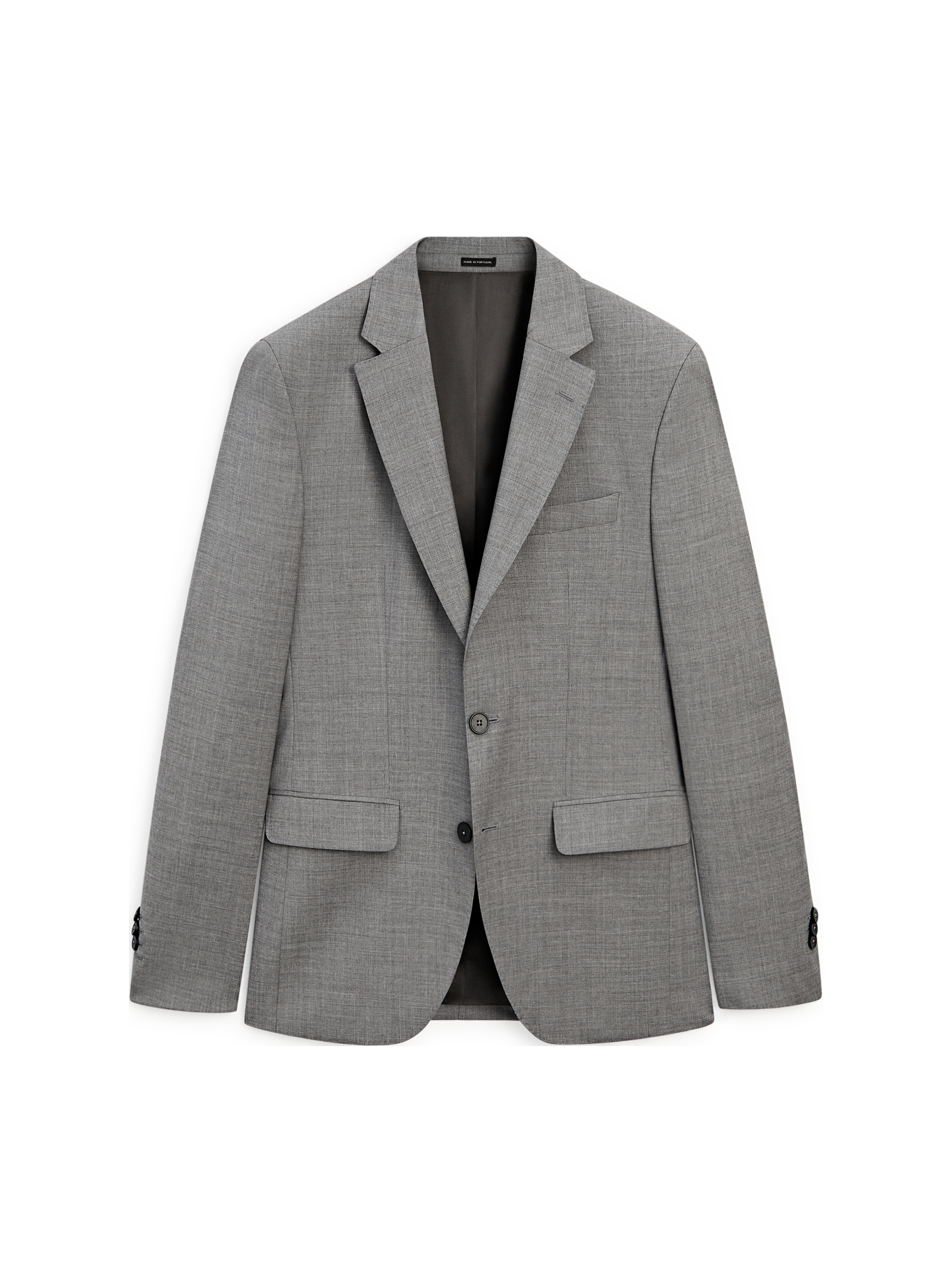 Gri %100 yün klasik blazer_11