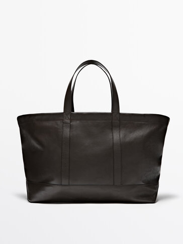 Nappa leather weekender bag