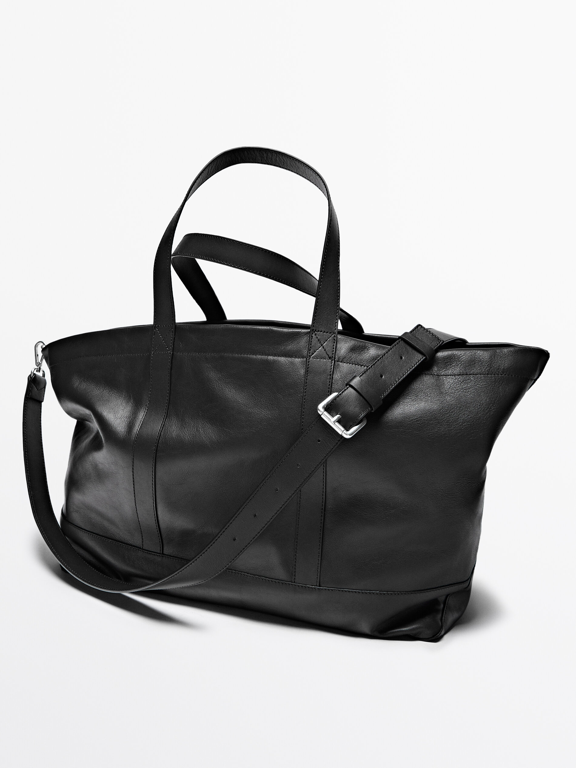 Nappa leather weekender bag