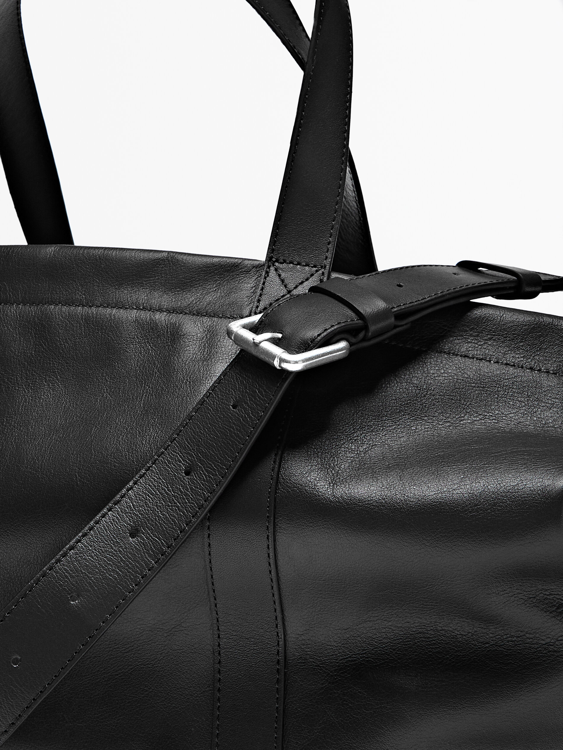 Nappa leather weekender bag