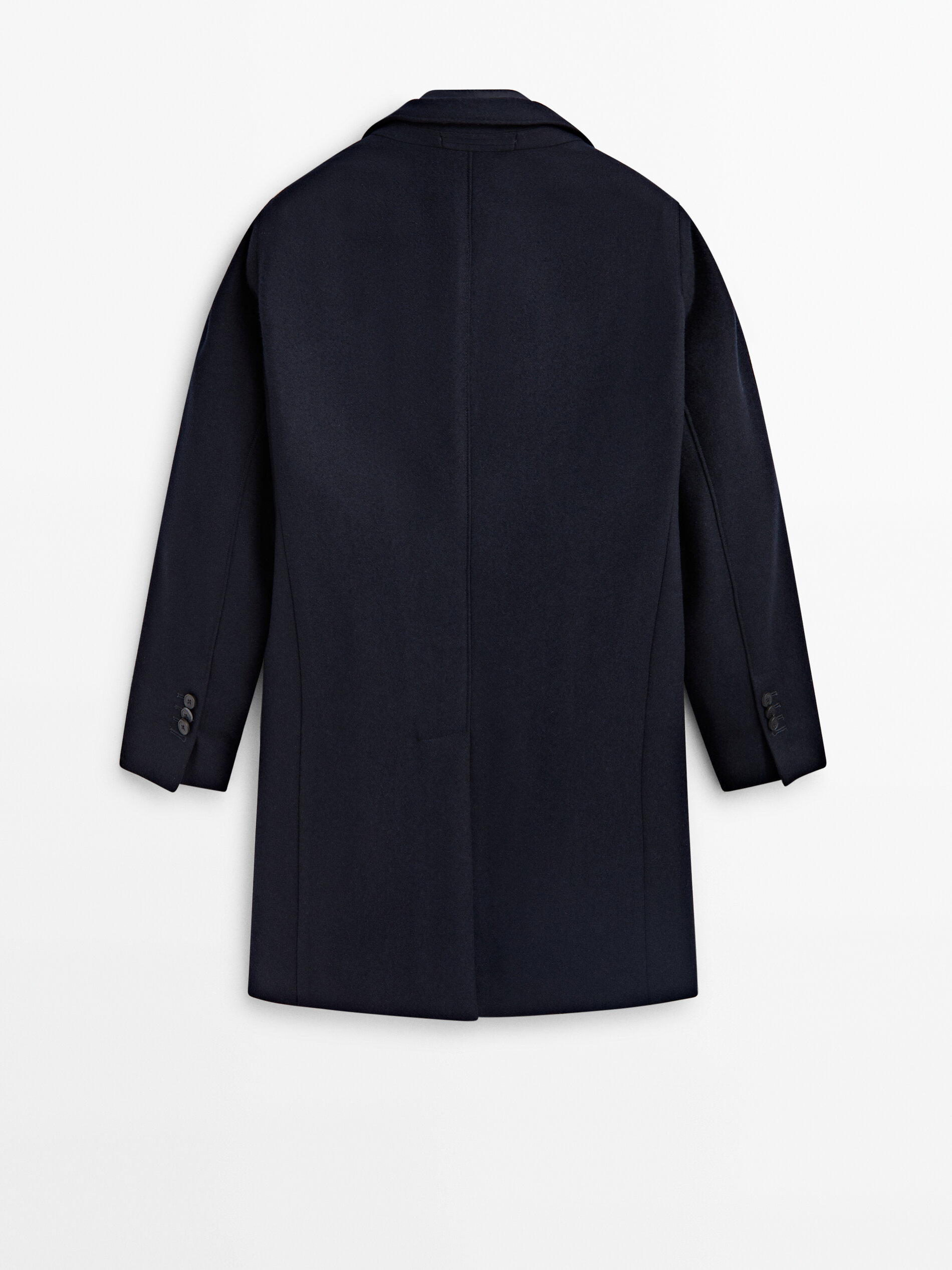 Wool blend coat with removable lining · Navy Blue · Coats And Jackets