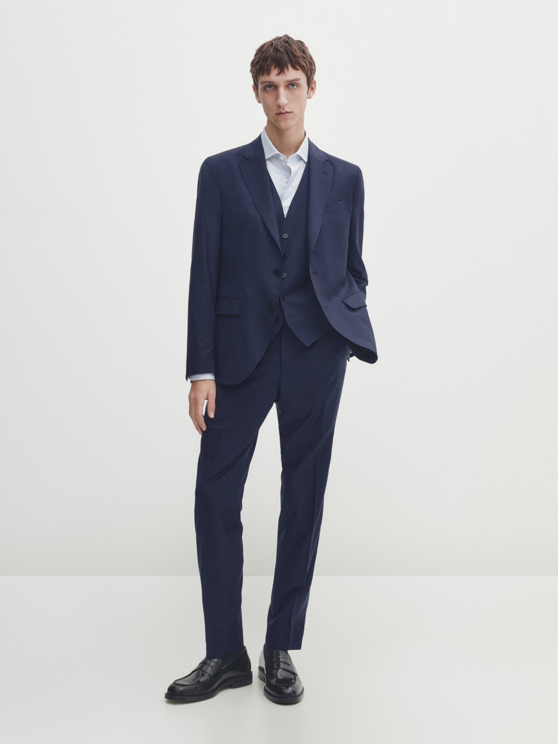 Navy houndstooth hot sale suit