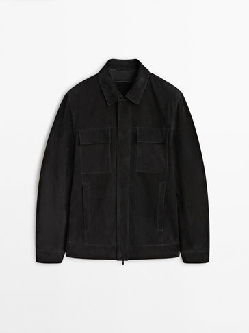 Black suede hot sale denim jacket