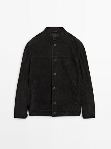 Suede bomber hot sale jacket h&m