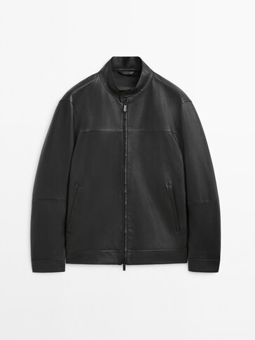 Massimo dutti 2025 leather jacket price