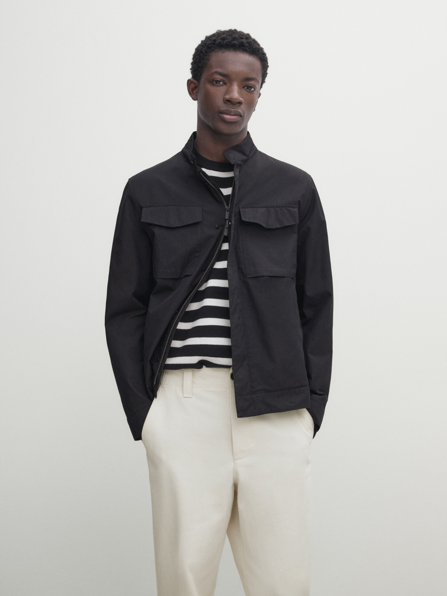 Jacke mit Brusttaschen · Dunkelmarine, Helles Khaki · Mäntel Und 