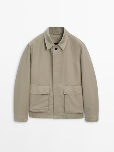 Canvas jacket with pockets