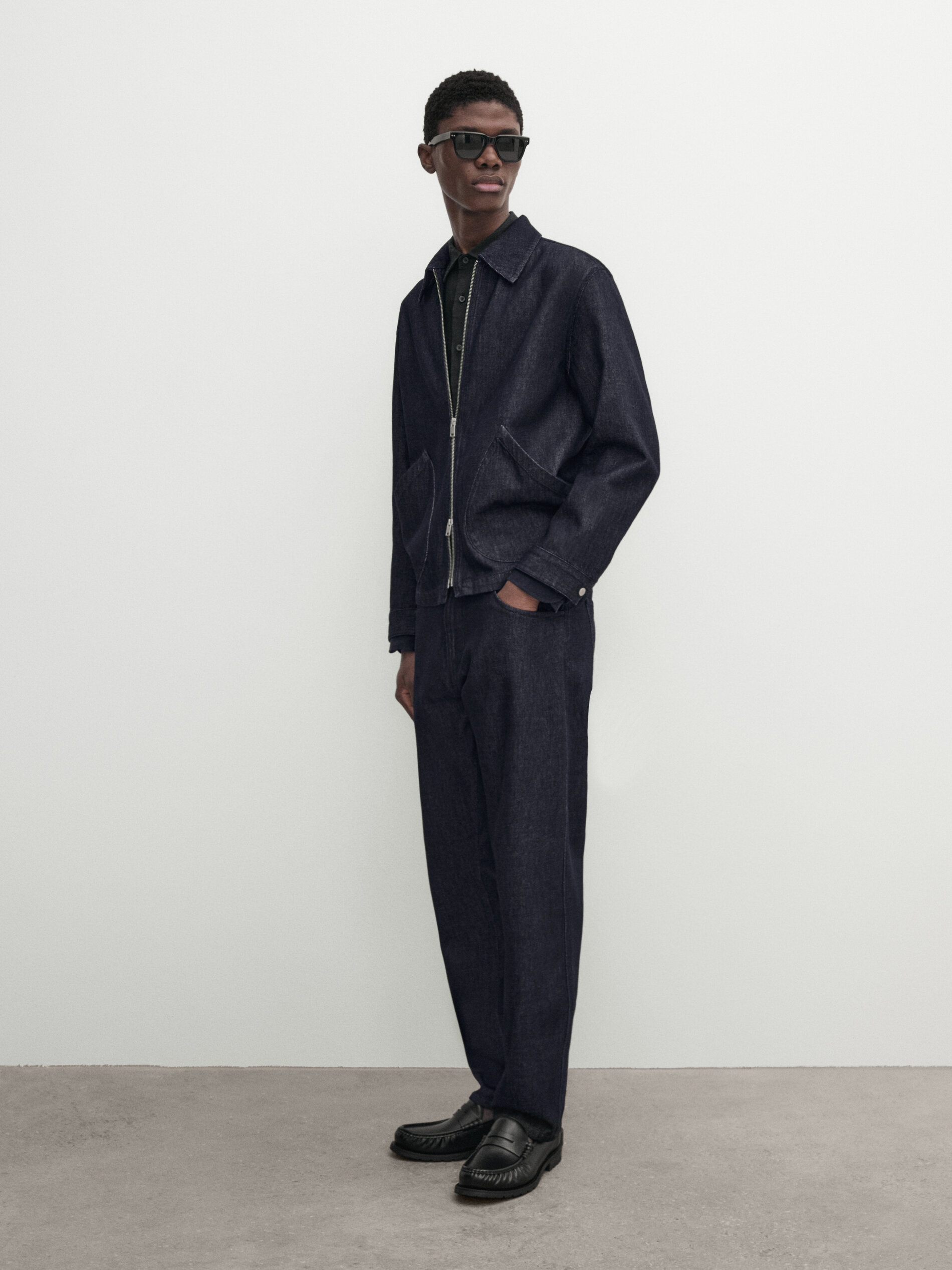 Massimo Dutti Jeansjacke Set In Indigo