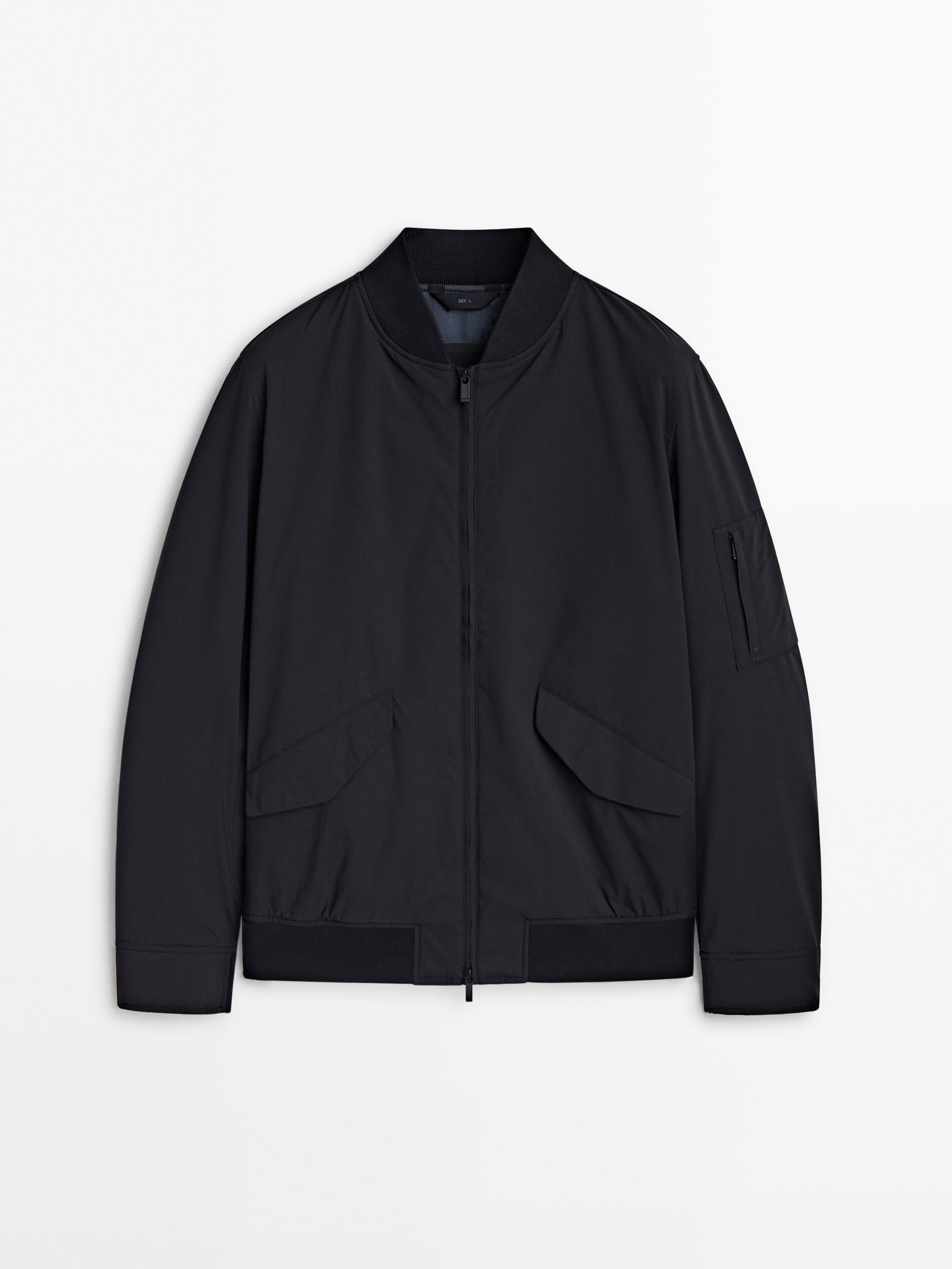 Nylon-blend bomber jacket - Dark blue - Men | H&M IN