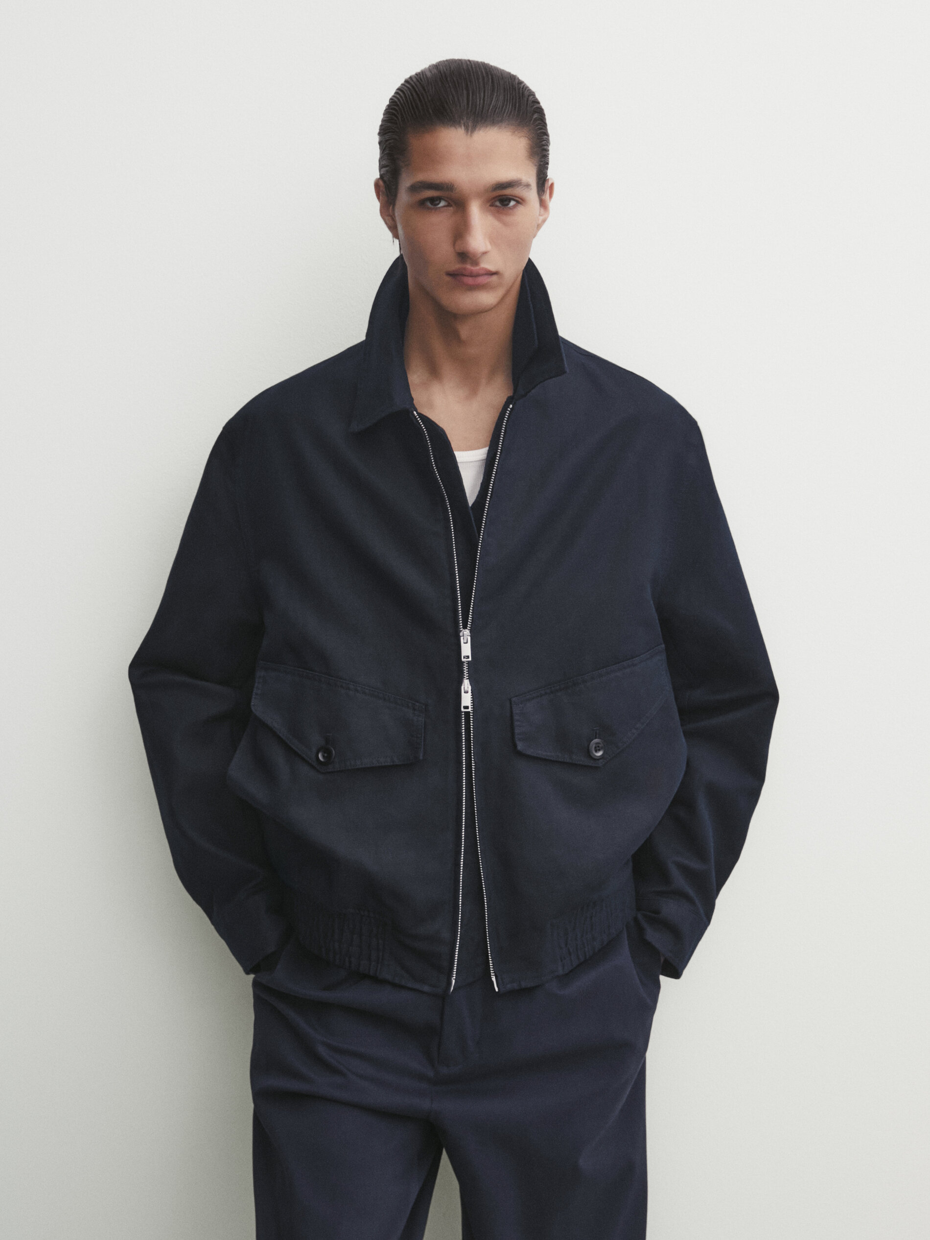 Canvas-Jacke mit Taschen · Marineblau · Mäntel Und Jacken 