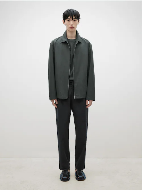 Cotton jacket with zip - Limited Edition · Dark Green Marl · Coats And  Jackets