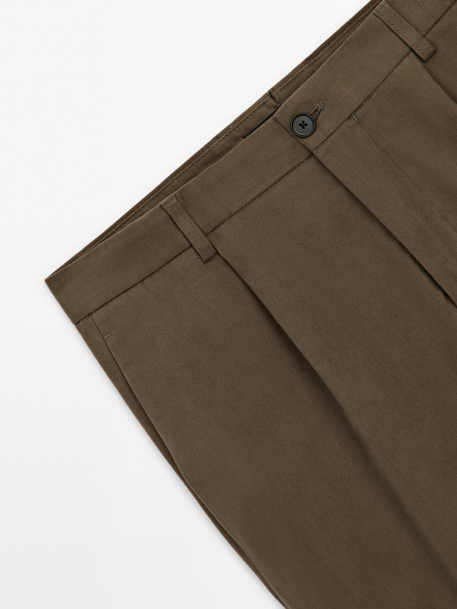 ZW COLLECTION COTTON PANTS - Ecru | ZARA United States