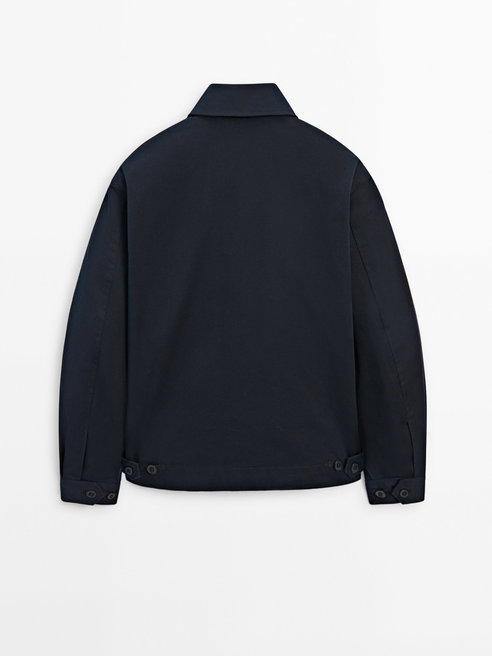 Double-breasted jacket with zip pockets - Studio · Navy Blue 