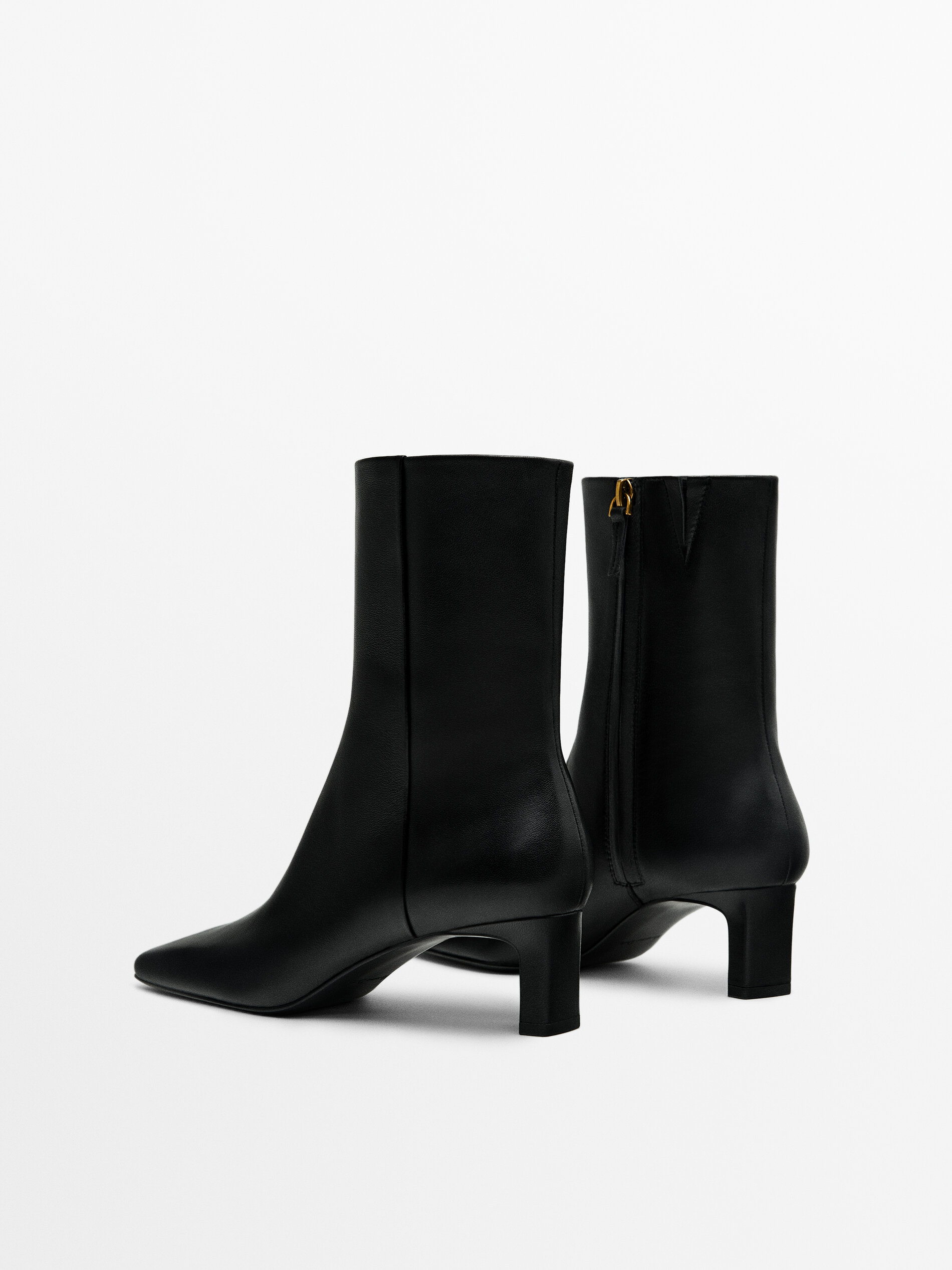 Massimo dutti black ankle boots outlet