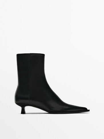 Zara black ankle boots discount