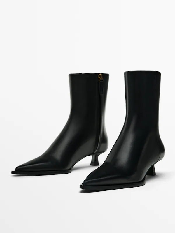 Heeled ankle boots with welt detail · Black · Boots And Ankle Boots ...
