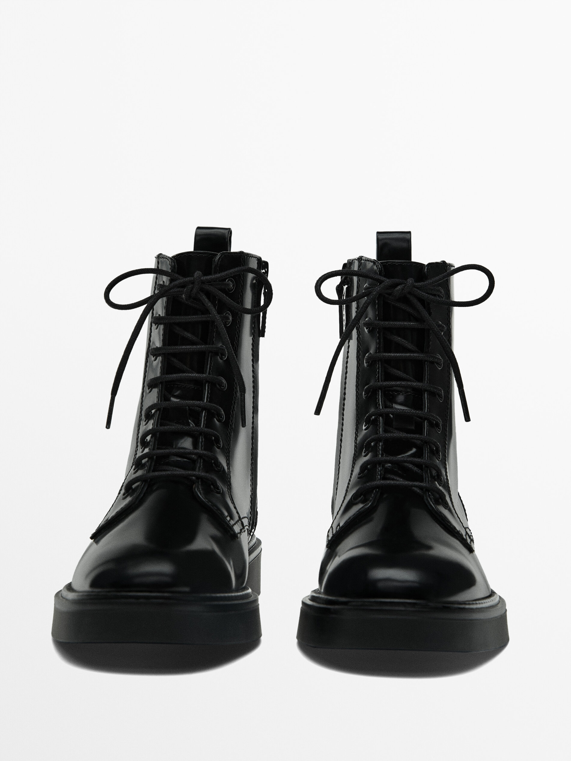 Lace up ankle boots Black Boots And Ankle Boots Massimo Dutti