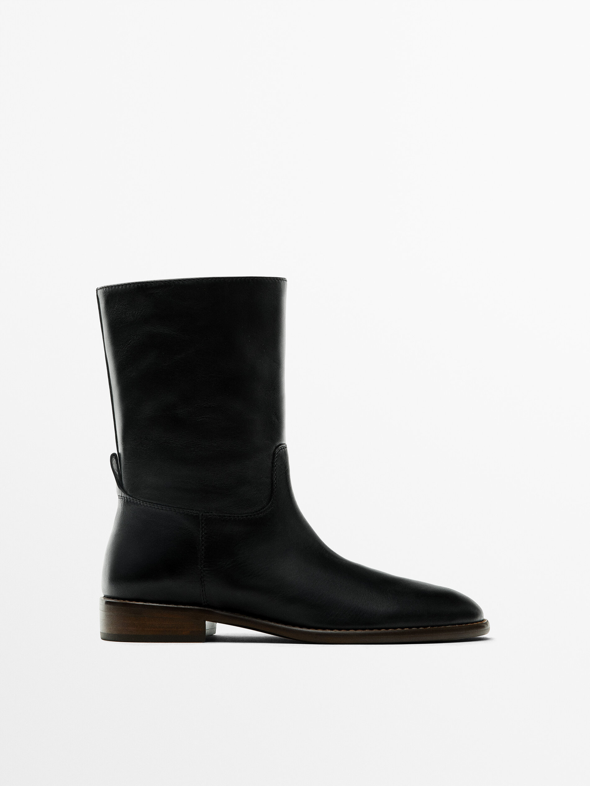 Heeled lined ankle boots · Black · Boots And Ankle Boots Massimo Dutti