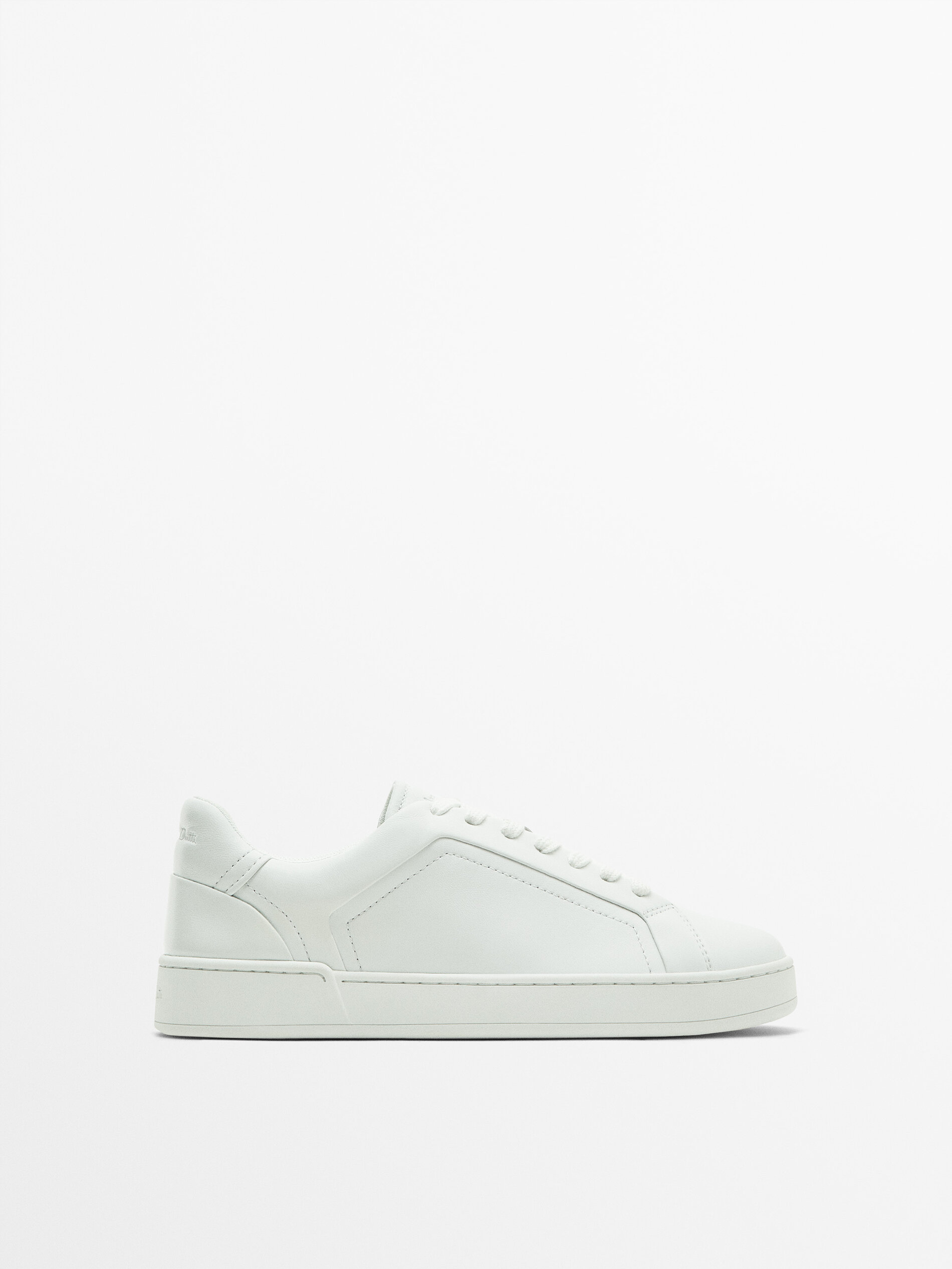 Zara white leather clearance trainers