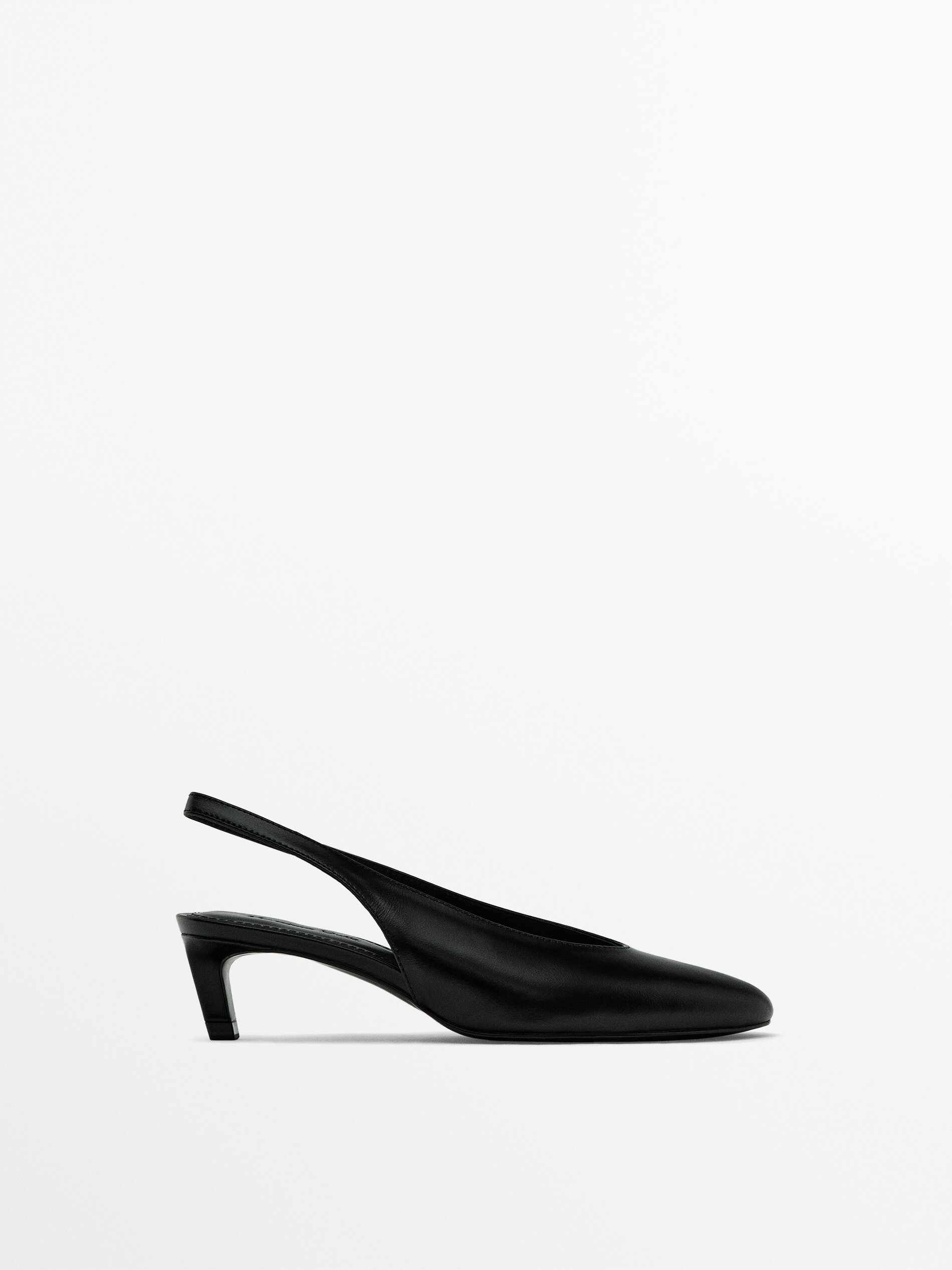Black sling sale back shoes