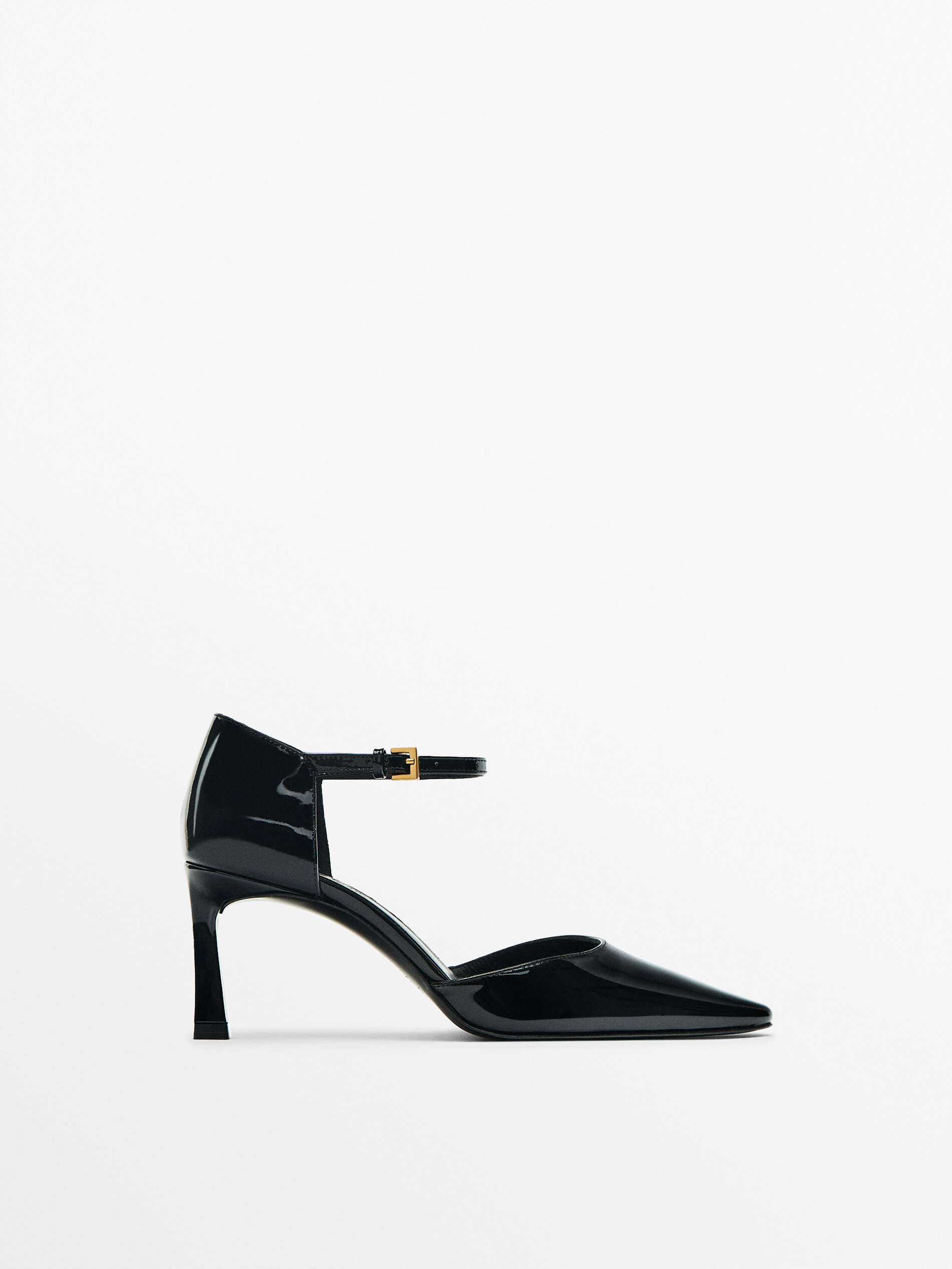 Faux patent leather heels sale