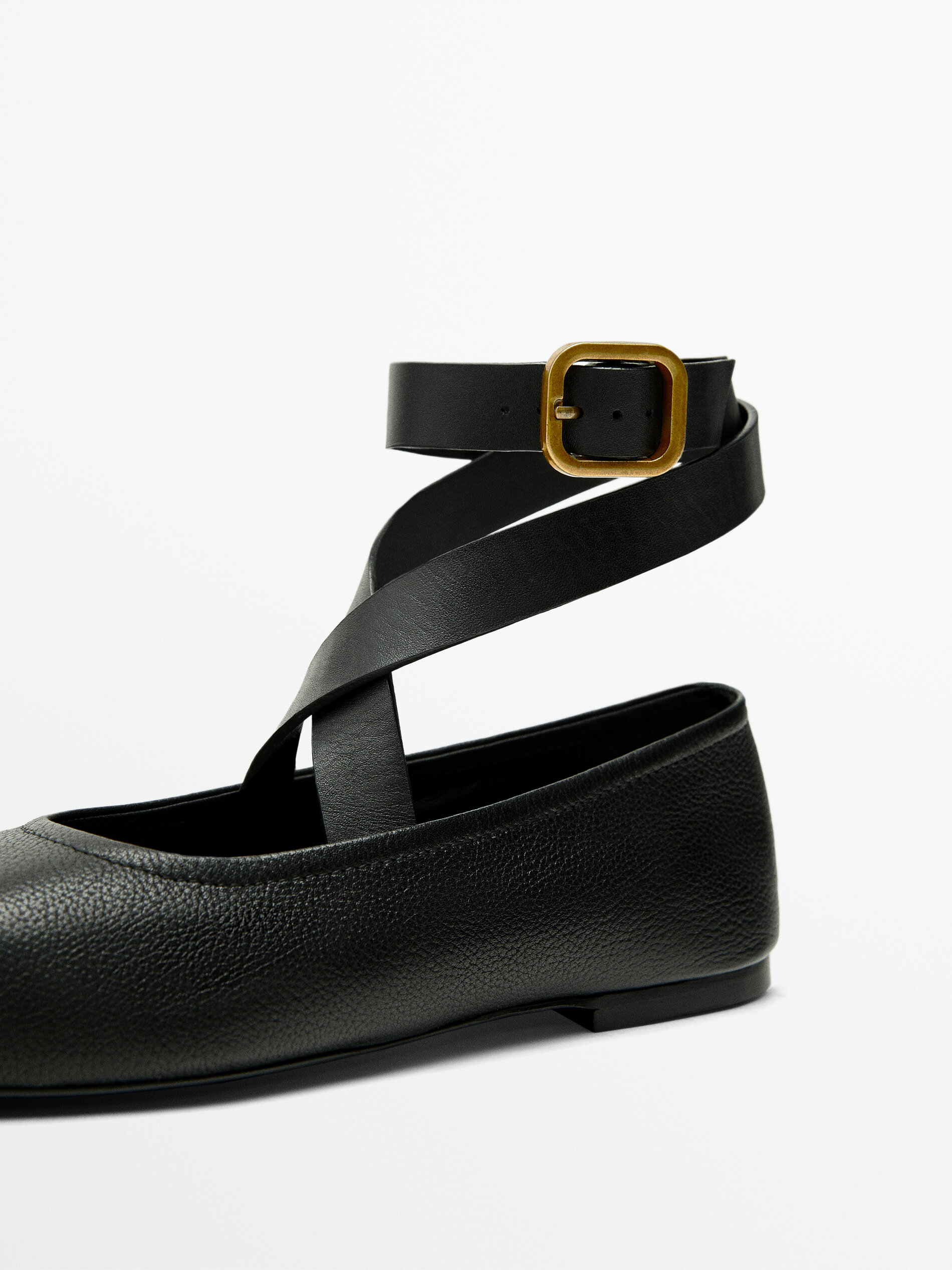 Ballet flats with ankle ties shop