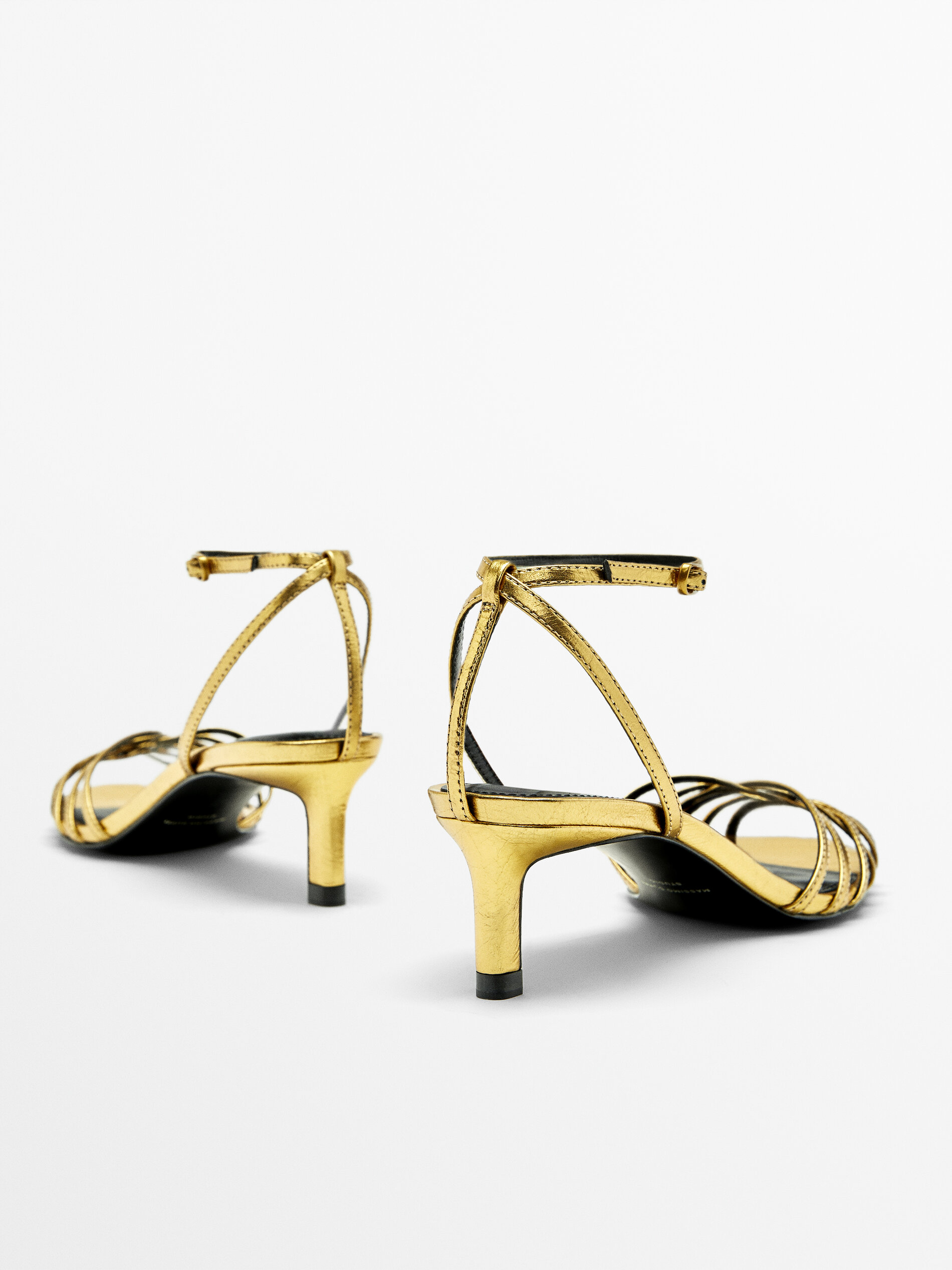 Caged shop heeled sandals
