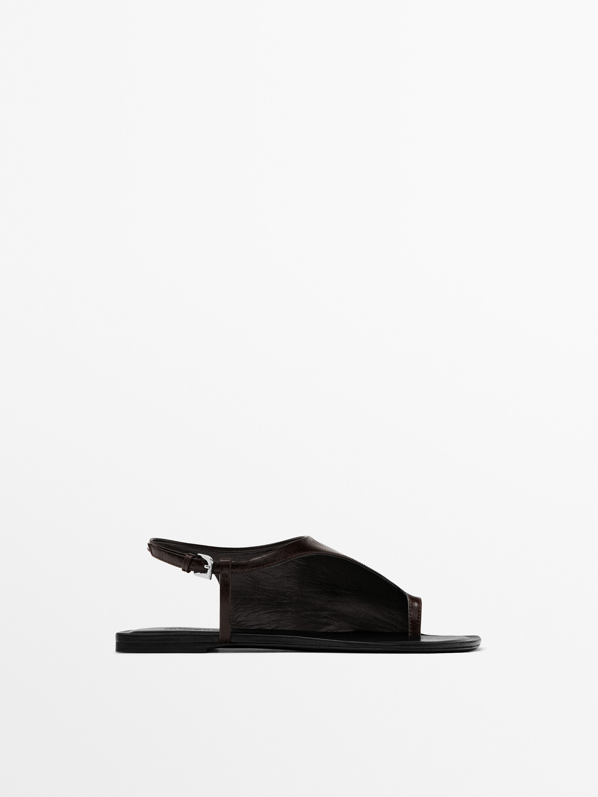 Asymmetric flat sandals - Limited Edition · Brown · Flat Sandals 