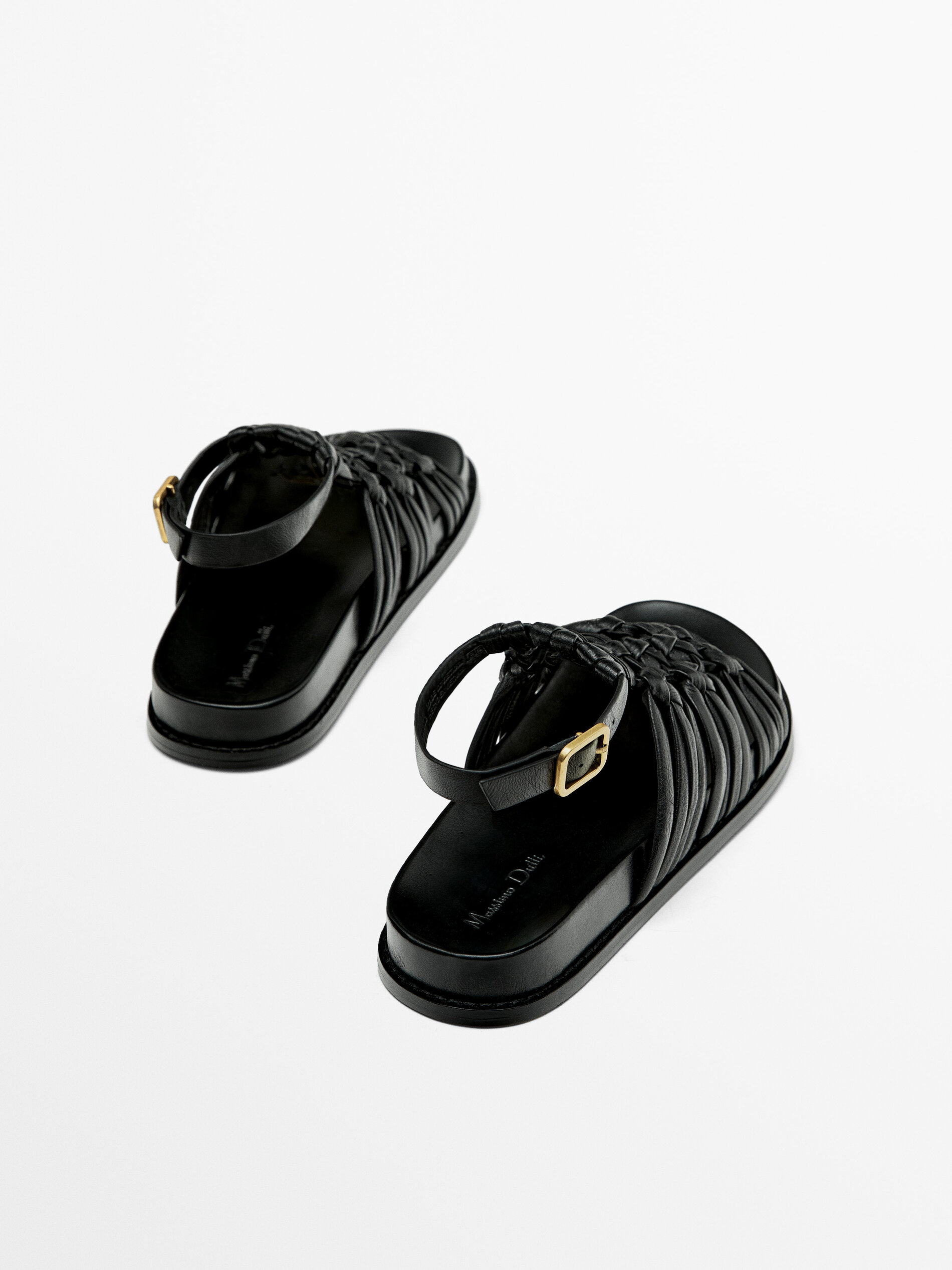 Massimo dutti flat sandals 2025