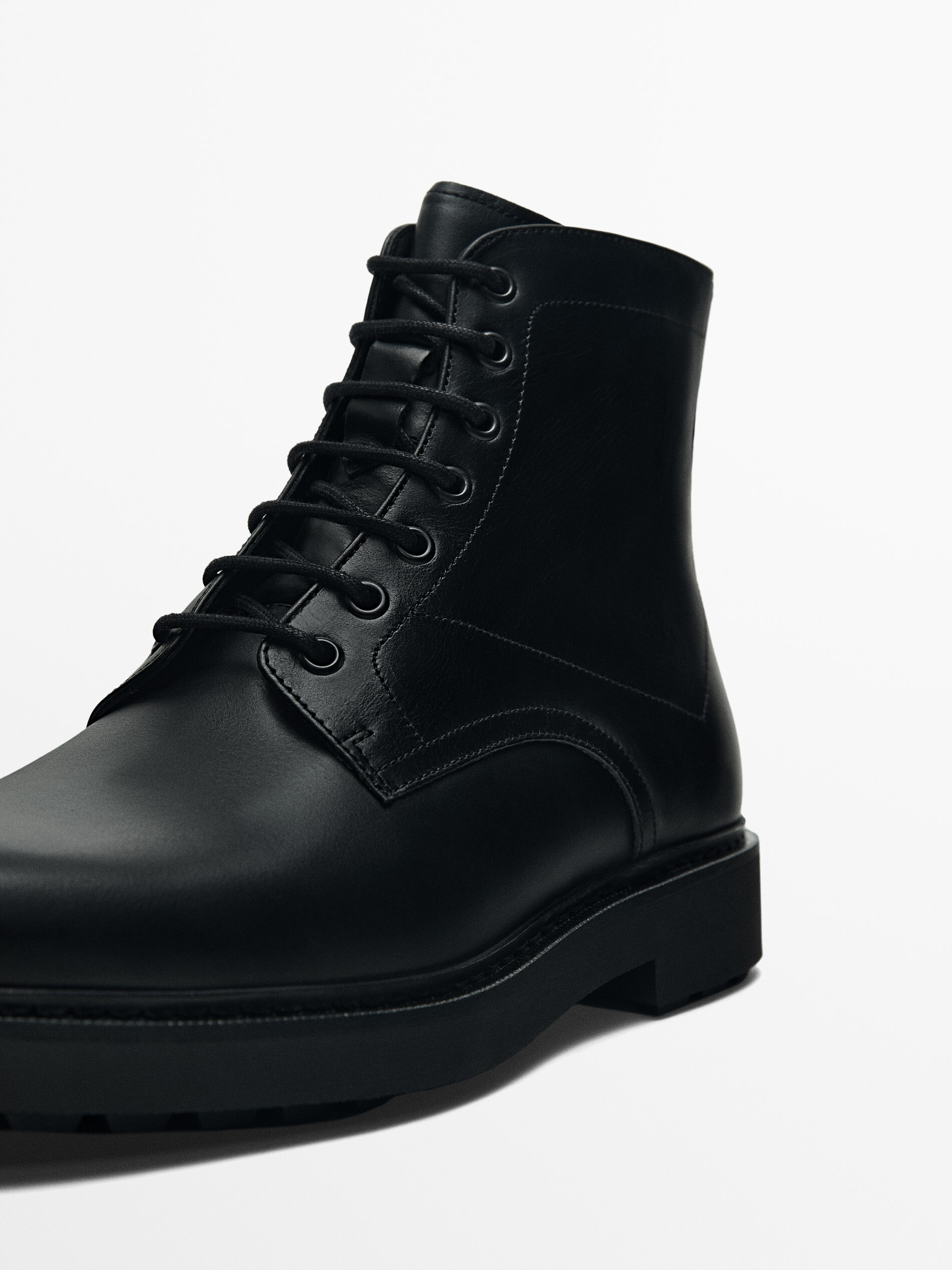 Mens black leather store zip up boots