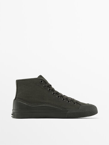 Canvas high-top trainers - Studio