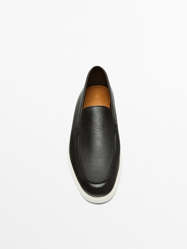Brown nappa loafers · Brown · Shoes | Massimo Dutti
