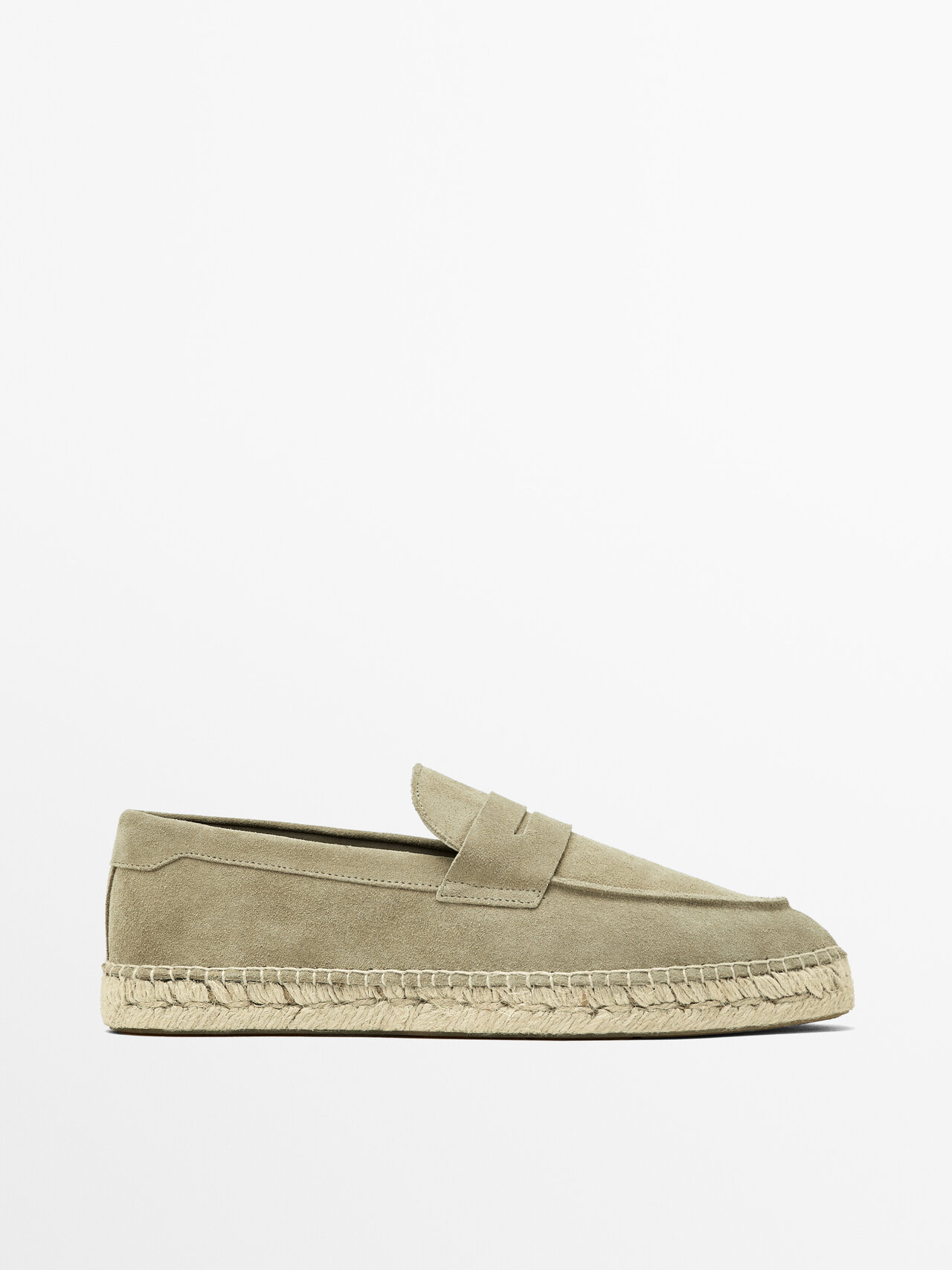 Massimo Dutti Penny Strap Espadrilles In Sand