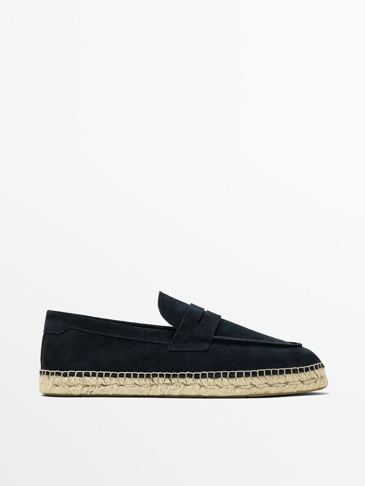Massimo Dutti Espadrilles Mit Loafer-detail In Blue