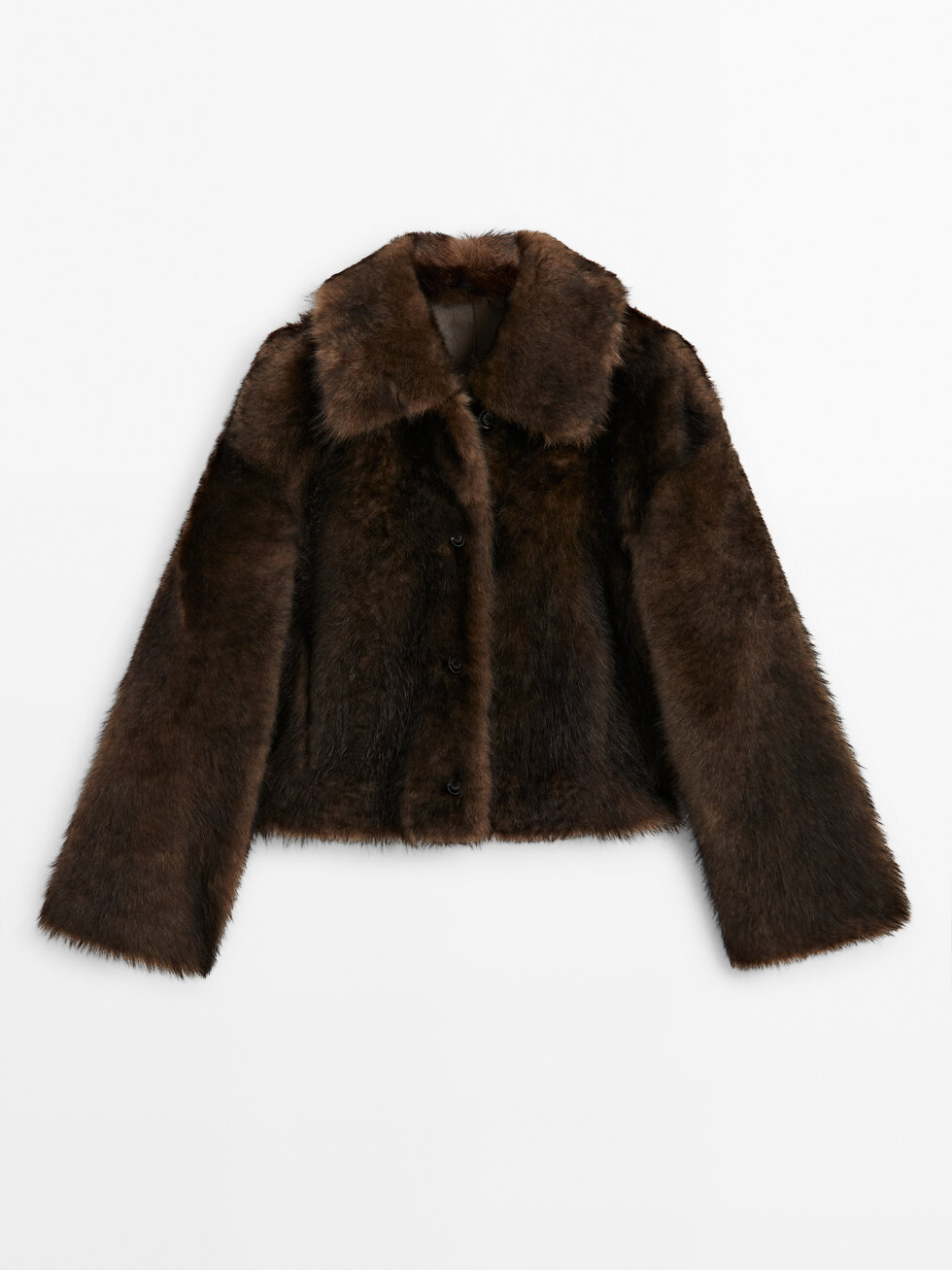 Short Tuscan lambskin melange coat