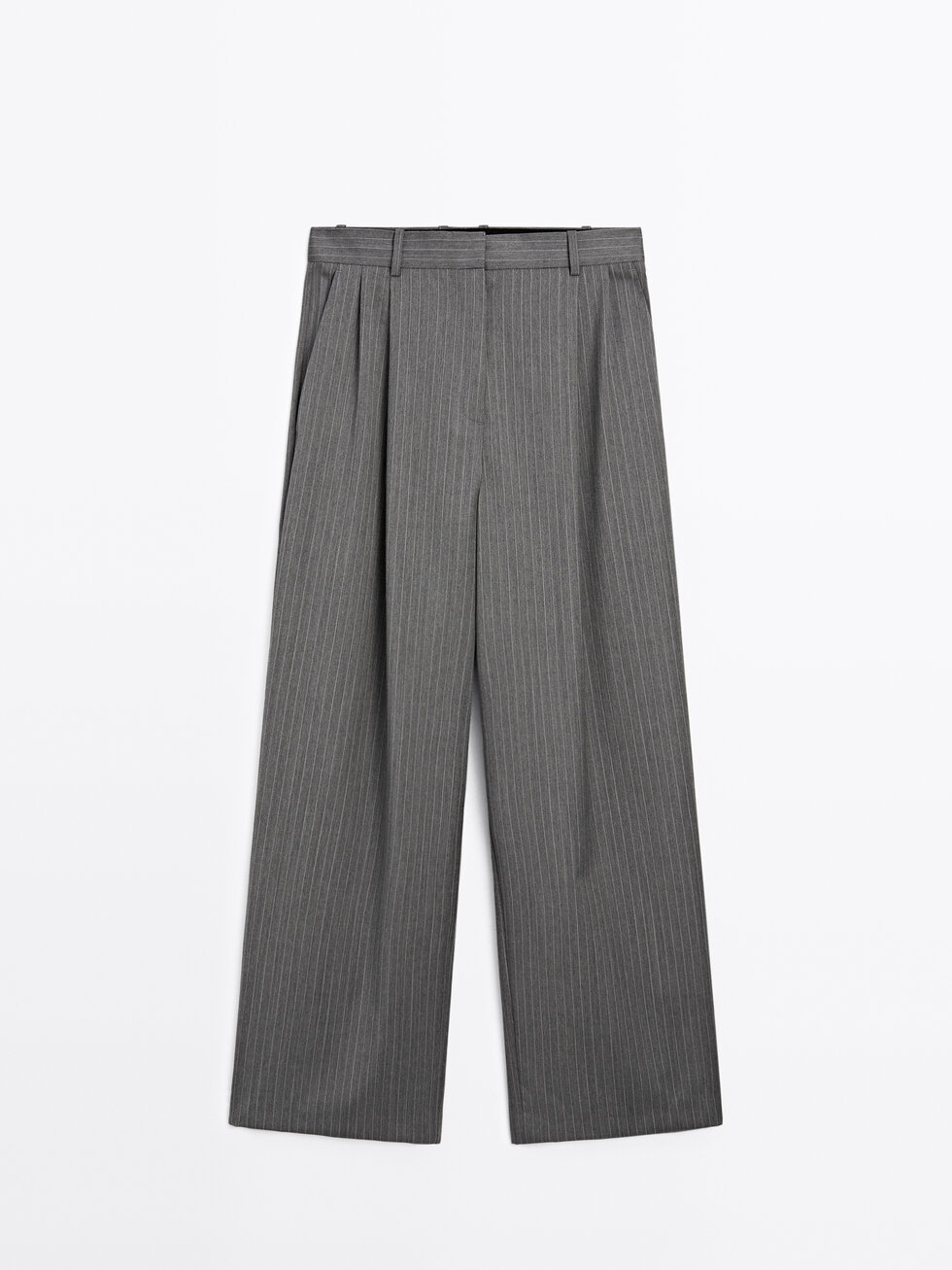 100% wool pinstripe trousers