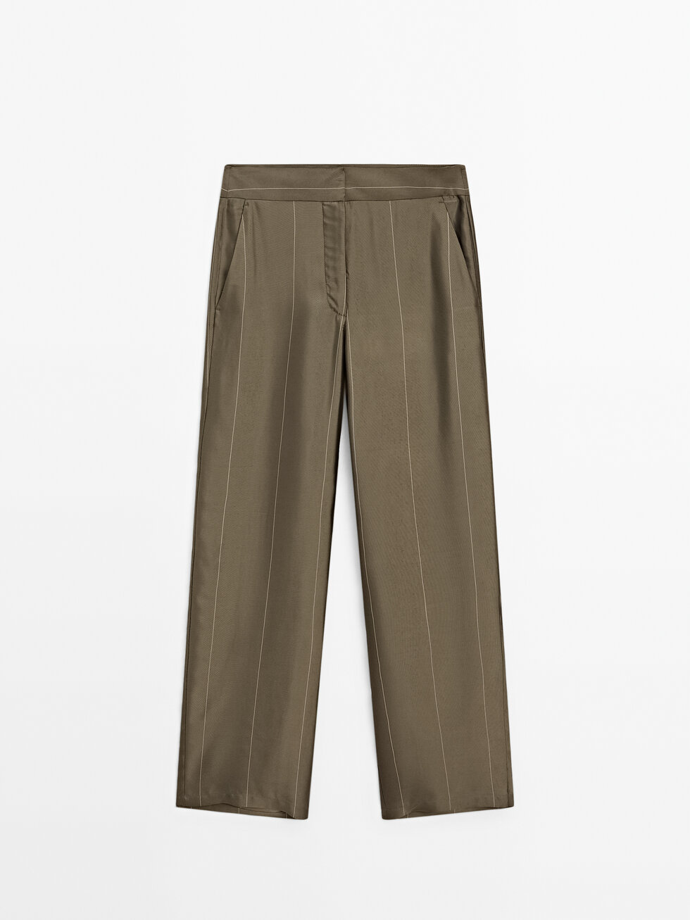 Flowing trousers with striped details