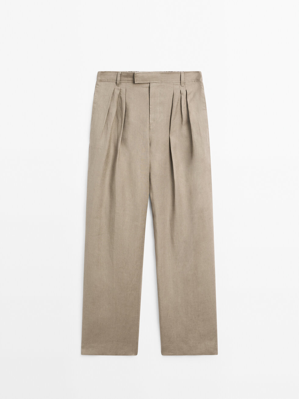 ★ Massimo Dutti★ 100 Linen Triple Pintuck Pants 050348342 100% linen triple darted trousers · Stone, White, Chocolate