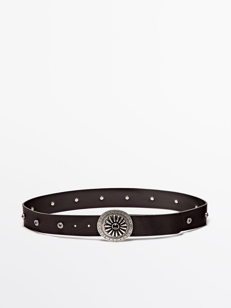 Leather belt with boho appliqués · Brown · Belts | Massimo Dutti Leather belt with boho appliqués · Brown · Belts | Massimo Dutti