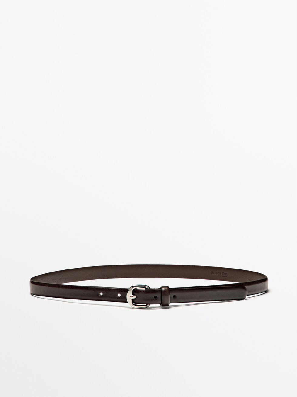 【Massimo dutti】レザーベルト Leather belt with stud details · Black · Belts | Massimo Dutti