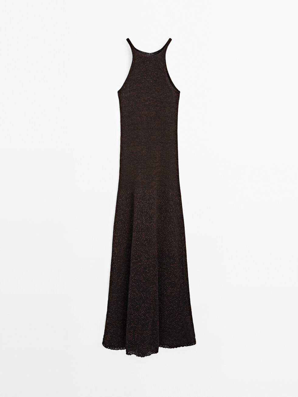 【Massimo Dutti】Long knit cotton blend dress Long knit cotton blend dress · Brown · Smart / Dresses And